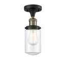 Innovations Lighting Dover 1 Light Semi-Flush Mount Part Of The Franklin Restoration Collection 517-1CH-BAB-G312