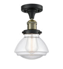 Innovations Lighting Olean 1 Light Semi-Flush Mount Part Of The Franklin Restoration Collection 517-1CH-BAB-G322-LED