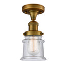 Innovations Lighting Small Canton 1 Light Semi-Flush Mount Part Of The Franklin Restoration Collection 517-1CH-BB-G184S-LED