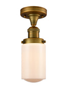Innovations Lighting Dover 1 Light Semi-Flush Mount Part Of The Franklin Restoration Collection 517-1CH-BB-G311-LED