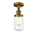 Innovations Lighting Dover 1 Light Semi-Flush Mount Part Of The Franklin Restoration Collection 517-1CH-BB-G312
