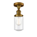 Innovations Lighting Dover 1 Light Semi-Flush Mount Part Of The Franklin Restoration Collection 517-1CH-BB-G314