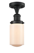 Innovations Lighting Dover 1 Light Semi-Flush Mount Part Of The Franklin Restoration Collection 517-1CH-BK-G311-LED