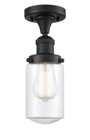 Innovations Lighting Dover 1 Light Semi-Flush Mount Part Of The Franklin Restoration Collection 517-1CH-BK-G312-LED