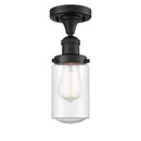 Innovations Lighting Dover 1 Light Semi-Flush Mount Part Of The Franklin Restoration Collection 517-1CH-BK-G314
