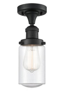 Innovations Lighting Dover 1 Light Semi-Flush Mount Part Of The Franklin Restoration Collection 517-1CH-BK-G314-LED
