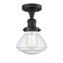 Innovations Lighting Olean 1 Light Semi-Flush Mount Part Of The Franklin Restoration Collection 517-1CH-OB-G324