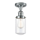 Innovations Lighting Dover 1 Light Semi-Flush Mount Part Of The Franklin Restoration Collection 517-1CH-PC-G312