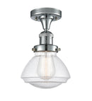 Innovations Lighting Olean 1 Light Semi-Flush Mount Part Of The Franklin Restoration Collection 517-1CH-PC-G324-LED