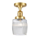 Innovations Lighting Colton 1 Light Semi-Flush Mount Part Of The Franklin Restoration Collection 517-1CH-SG-G302