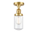 Innovations Lighting Dover 1 Light Semi-Flush Mount Part Of The Franklin Restoration Collection 517-1CH-SG-G312-LED