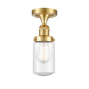 Innovations Lighting Dover 1 Light Semi-Flush Mount Part Of The Franklin Restoration Collection 517-1CH-SG-G314