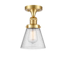 Innovations Lighting Small Cone 1 Light Semi-Flush Mount Part Of The Franklin Restoration Collection 517-1CH-SG-G64-LED