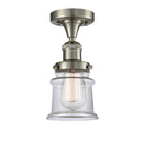 Innovations Lighting Small Canton 1 Light Semi-Flush Mount Part Of The Franklin Restoration Collection 517-1CH-SN-G182S