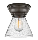 Cone Flush Mount shown in the Oil Rubbed Bronze finish with a Seedy shade