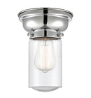 Dover Flush Mount shown in the Polished Chrome finish with a Seedy shade