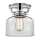 Bell Flush Mount shown in the Polished Chrome finish with a Clear shade