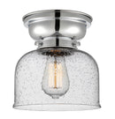 Bell Flush Mount shown in the Polished Chrome finish with a Seedy shade