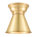 Appalachian Flush Mount shown in the Satin Gold finish with a Satin Gold shade