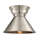 Briarcliff Flush Mount shown in the Brushed Satin Nickel finish with a Brushed Satin Nickel shade