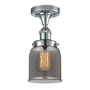 Bell Semi-Flush Mount shown in the Polished Chrome finish with a Plated Smoke shade