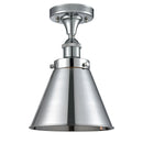 Appalachian Semi-Flush Mount shown in the Polished Chrome finish with a Polished Chrome shade