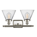 Innovations Lighting Large Cone 2 Light Bath Vanity Light Part Of The Ballston Collection 916-2W-SN-G42