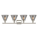 Innovations Lighting Large Cone 4 Light Bath Vanity Light Part Of The Ballston Collection 916-4W-PN-G43