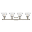 Innovations Lighting Large Cone 4 Light Bath Vanity Light Part Of The Ballston Collection 916-4W-PN-G44