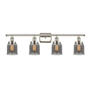 Bell Bath Vanity Light shown in the Polished Nickel finish with a Plated Smoke shade