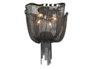 Avenue Lighting Mullholand Dr. Black Draped Chain Flush Mount Flush Mount Black Chrome Jewelry Chain HF1403-BLK