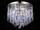 Avenue Lighting Hollywood Blvd. Polished Nickel Tear Drop Glass Flush Mount Flush Mount Polish Nickel / Clear Glass Tear Drops HF1803-PN