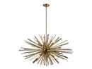 Avenue Lighting Palisades Ave. Collection Hanging Chandelier Antique Brass With Champagne Glass HF8203-AB
