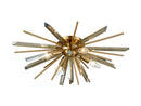 Avenue Lighting Palisades Ave. Collection Flush Mount Antique Brass With Champagne Glass HF8205-AB