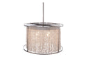 Avenue Lighting Soho Collection Hanging Chandelier Polished Nickel Silver Finish With Moon Rock Gem Nuggets HF9003-SLV