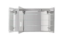 Aquadom Edge Royale LED Medicine Mirror Cabinet Recessed or Surface Mounted Defogger Dimmer LED 3X Makeup Mirror Electrical Outlets ER3-3632