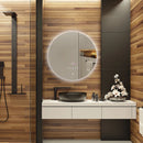 Aquadom Image Round Smart LED Lighted Bathroom Mirrors with Built-in TVs Android Support Google Play Bluetooth Connected IR-24