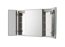 Aquadom Edge Royale LED Medicine Mirror Cabinet Recessed or Surface Mounted Defogger Dimmer LED 3X Makeup Mirror Electrical Outlets ER3-4832