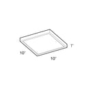 Dals Lighting 10" Square Indoor or Outdoor LED Flush Mount CFLEDSQ10-CC-WH