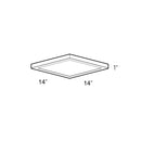 Dals Lighting 14" Square Indoor or Outdoor LED Flush Mount CFLEDSQ14-CC-WH