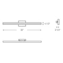 Dals Lighting 32" CCT LED Linear Vanity Light LEDVAN003-CC-32CH