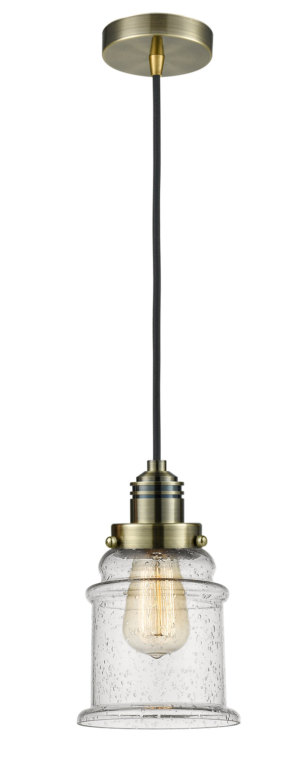 Innovations Lighting Canton 1 Light 11.25 inch Mini Pendant 100AB-10BK-2H-AB-G184