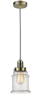 Innovations Lighting Canton 1 Light 11.25 inch Mini Pendant 100AB-10BW-0H-AB-G184