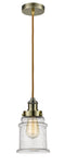 Innovations Lighting Canton 1 Light 11.25 inch Mini Pendant 100AB-10CR-1H-AB-G184