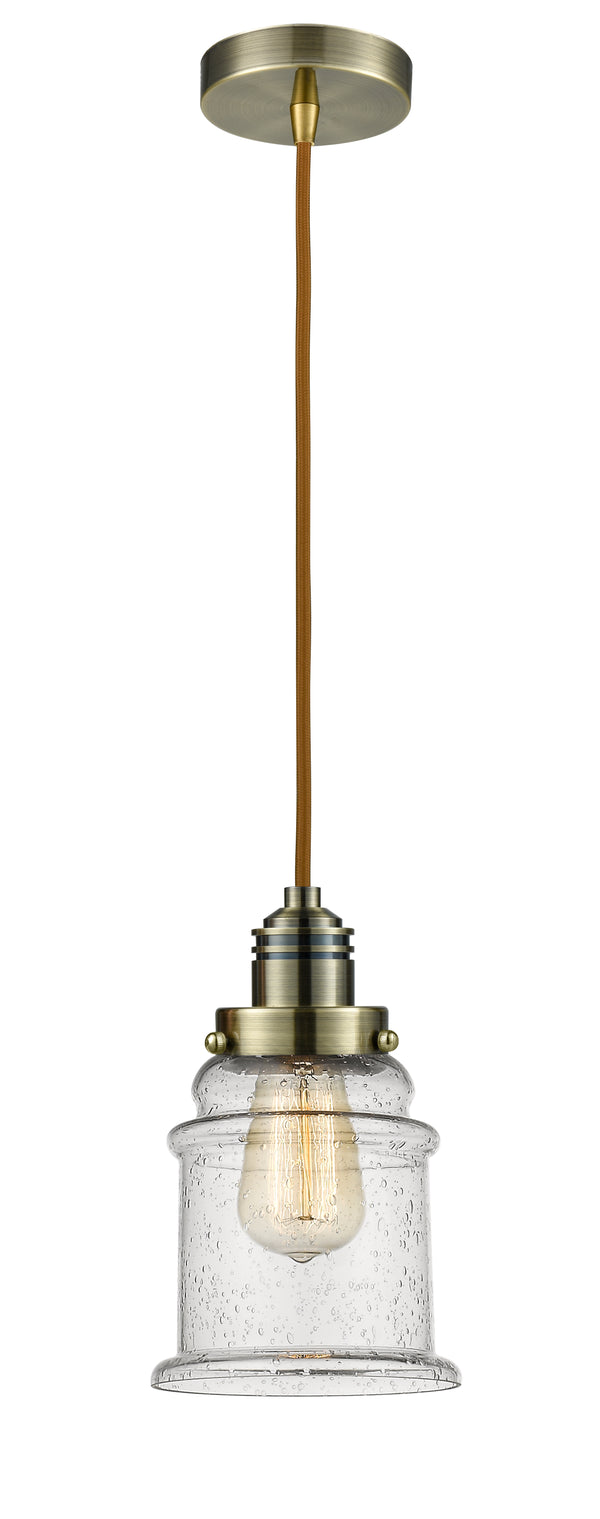 Innovations Lighting Canton 1 Light 11.25 inch Mini Pendant 100AB-10CR-2H-AB-G184