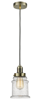 Innovations Lighting Canton 1 Light 11.25 inch Mini Pendant 100AB-10GY-0H-AB-G184