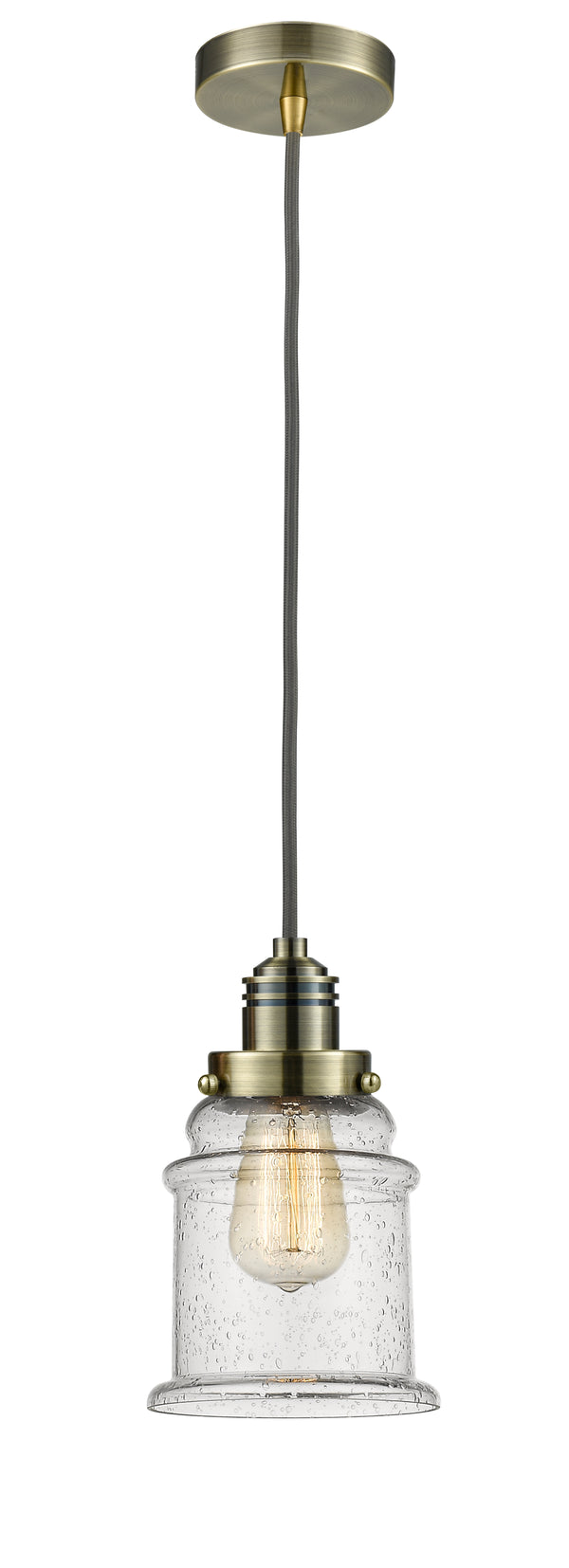 Innovations Lighting Canton 1 Light 11.25 inch Mini Pendant 100AB-10GY-2H-AB-G184