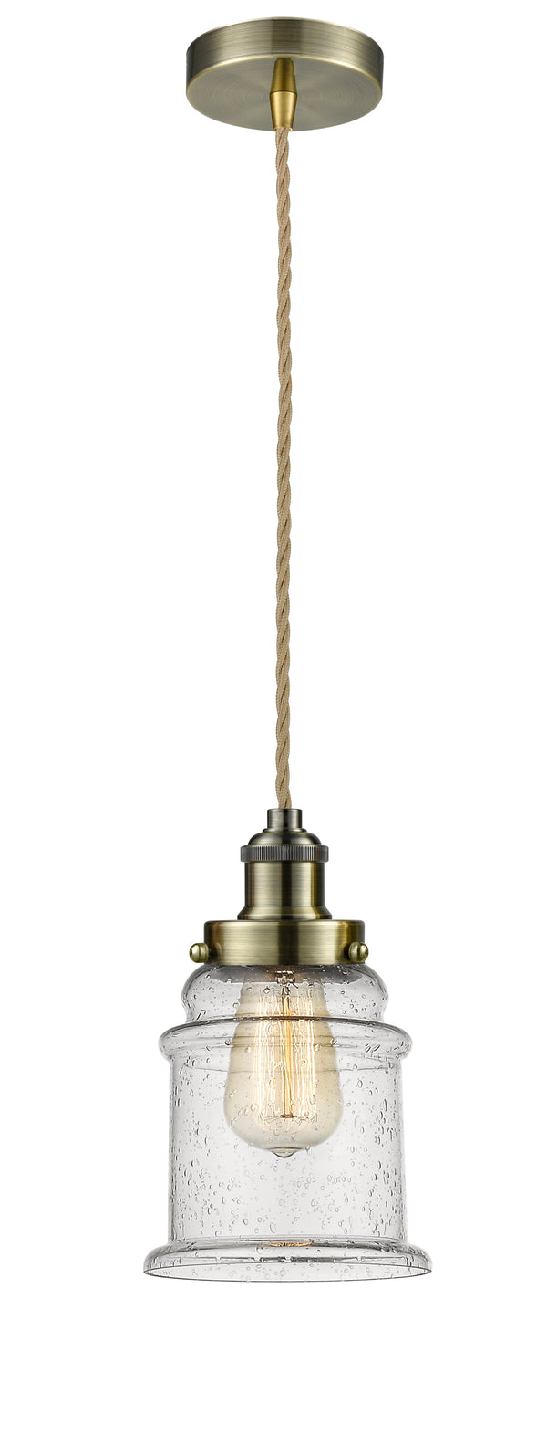 Innovations Lighting Canton 1 Light 11.25 inch Mini Pendant 100AB-10RE-1H-AB-G184