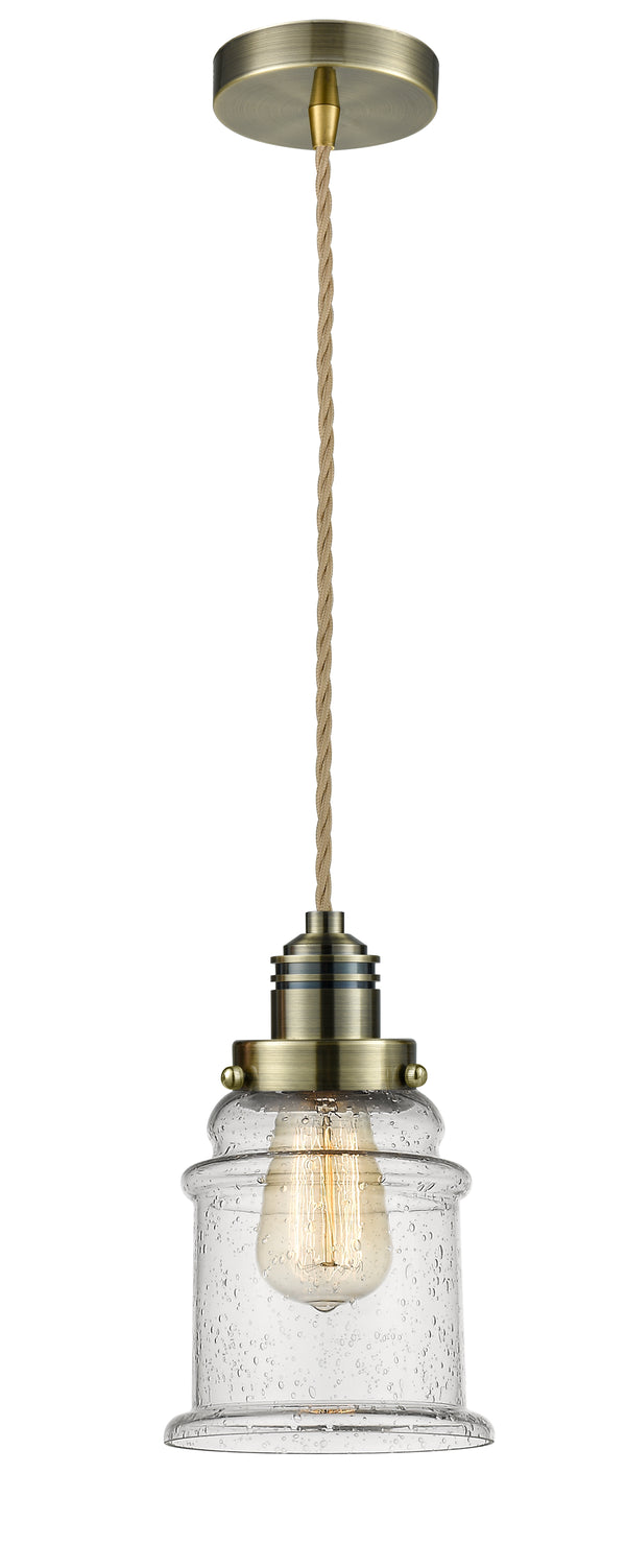 Innovations Lighting Canton 1 Light 11.25 inch Mini Pendant 100AB-10RE-2H-AB-G184