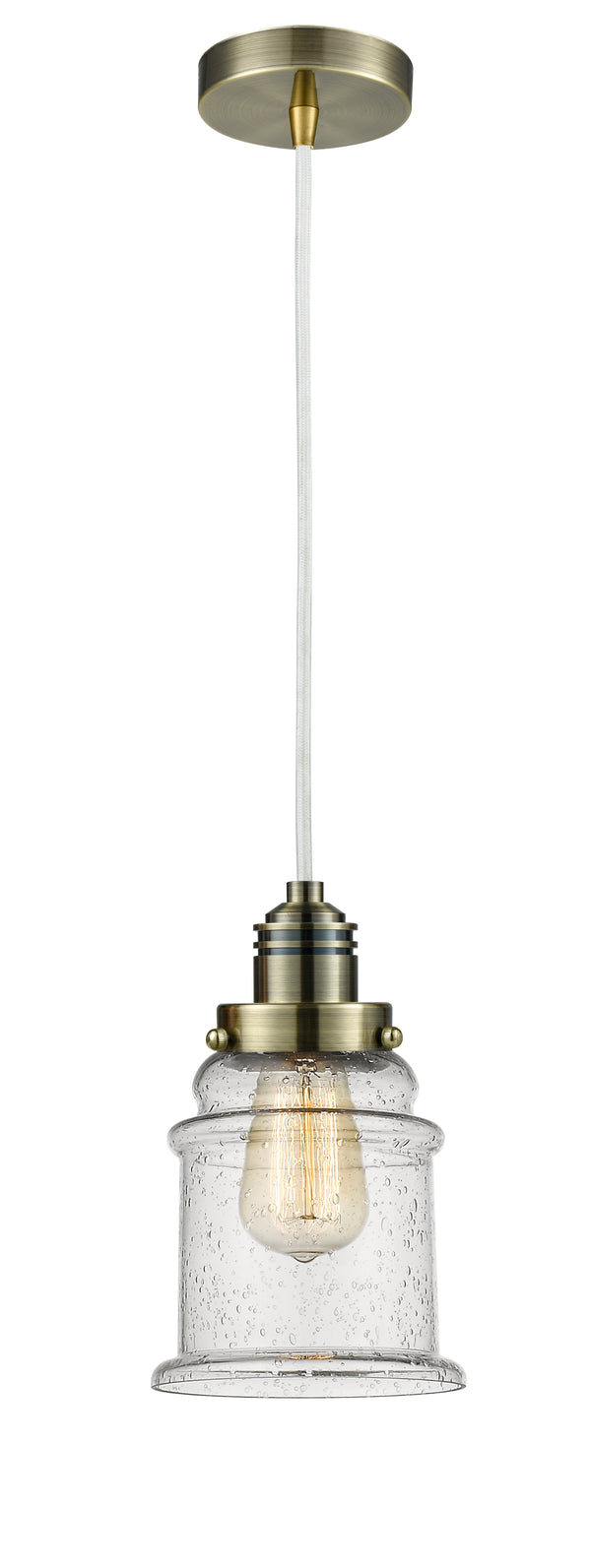 Innovations Lighting Canton 1 Light 11.25 inch Mini Pendant 100AB-10W-2H-AB-G184